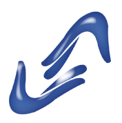 Visible Contact Therapy Logo - Blue Hands